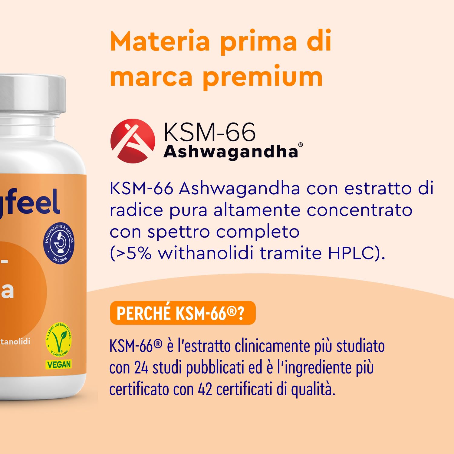 Ashwagandha KSM-66®, Ginseng Indiano Alto Dosaggio, 600mg per Dose Gionaliera, 210 Ashwagadha Capsule Vegan, (3 mesi), Estratto di Ashwagandha (Withania Somnifera) Qualità Premium KSM 66 Ashwagandha
