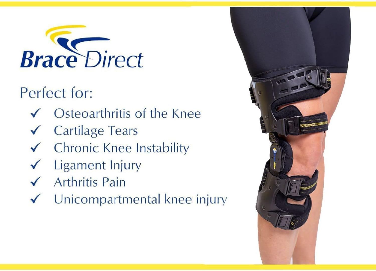 OA Unloader Knee Brace - Arthritis Pain Relief, Osteoarthritis, Bone on Bone Knee Joint Pain, Medial or Lateral Unloader Knee Brace, Knee Pain Relief for Joint Degeneration L1851 L1843 by Brace Align : Health & Household
