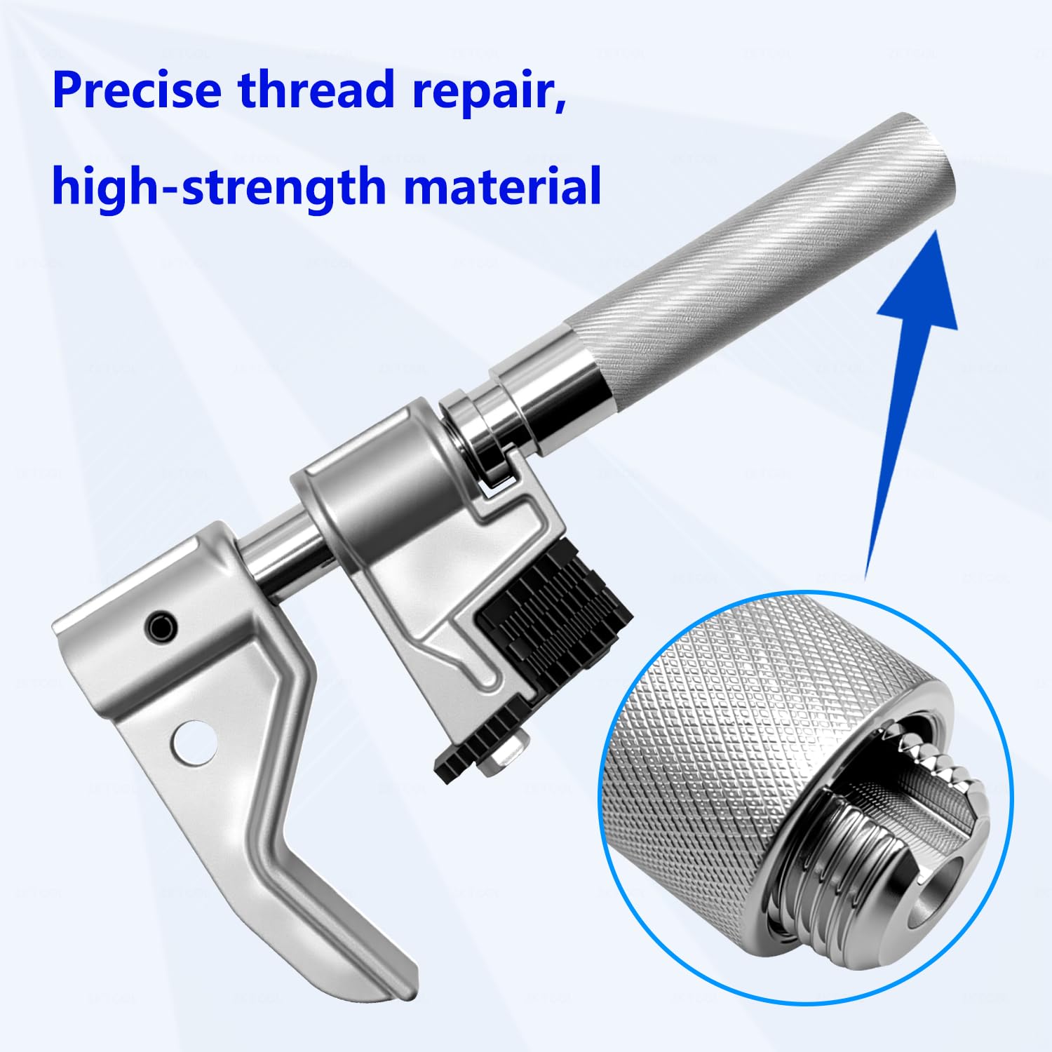 ZKTOOL Herramienta Universal para Reparación de Roscas Externas, Raspador de Roscas Exteriores, Herramientas de Reparación de Roscas de Alta Resistencia, para Diámetros Exteriores de 1-1/4" a 5"