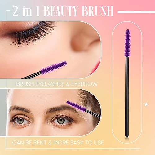 Miniatura 6 de Gisafai 6 herramientas aplicadoras de pestañas, pinzas de pestañas moradas para extensiones de pestañas, pinzas rectas y curvadas para pestañas