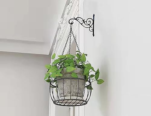 Miniatura 3 de N+A Sunshine - Soporte colgante de metal para maceta, paquete de 2 ganchos de pared para colgar comederos de pájaros, dorso, campanillas de viento,