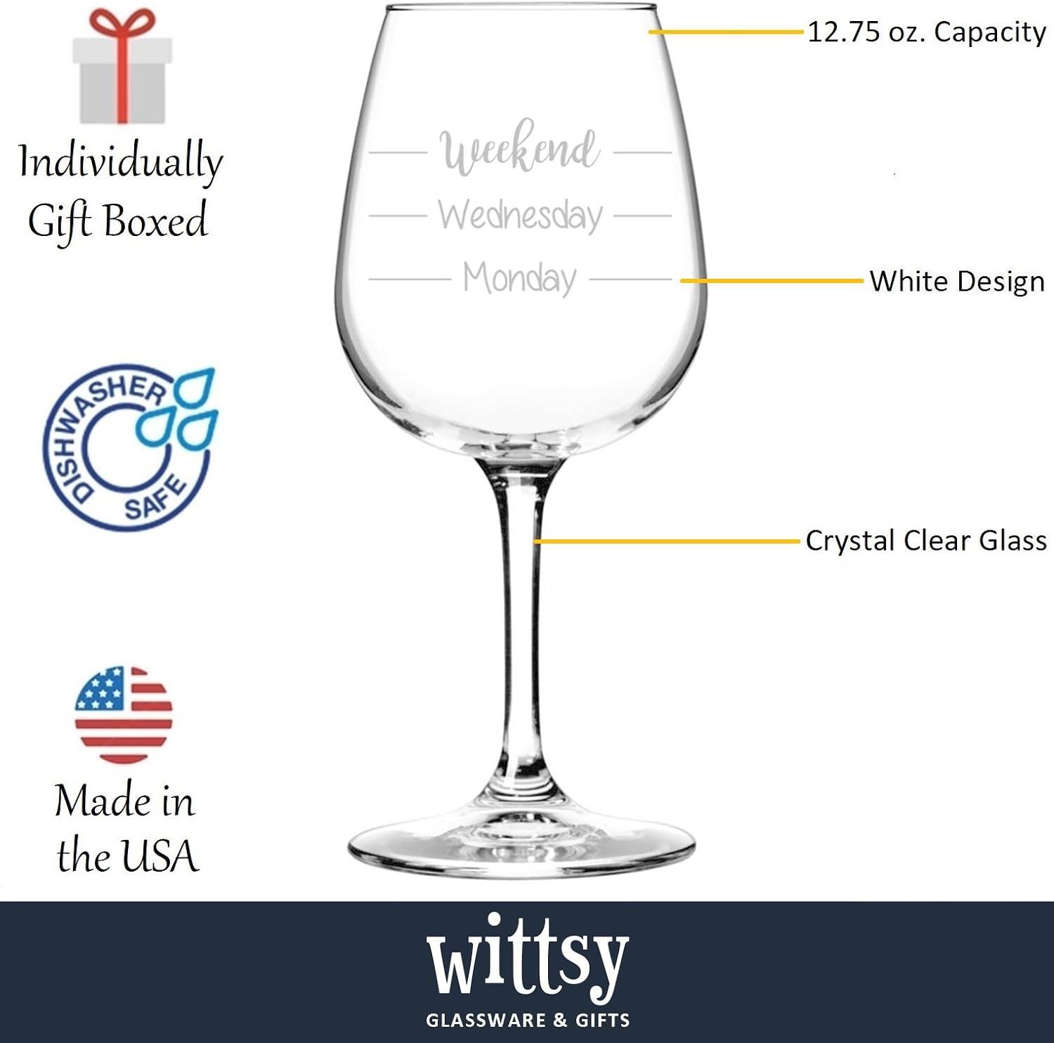 Gеt Sресіаl Prісе Weekend Funny Wine Glass - Best Christmas Gifts for Women, Mom - Cool Gag Xmas Gifts for Wife, Her - Unique Birthday Present Idea from Daughter, Son, Husband - Fun Novelty Gift for Friends, Sister