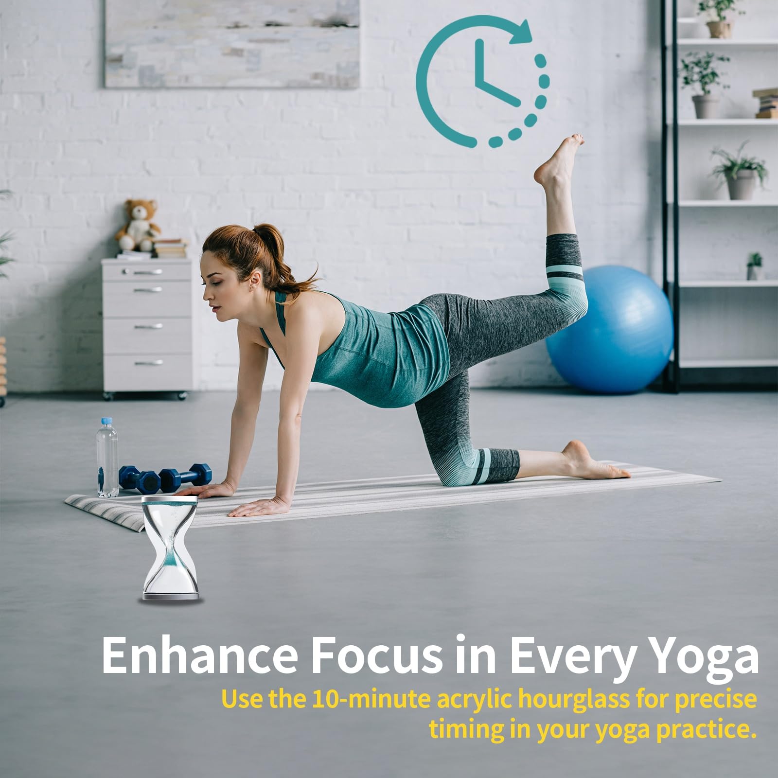 Clessidra a Sabbia 10 Minuti con Effetto Anti-Gravità – Timer Sensoriale Premium, Sabbia Mobile per Decorazione Vintage da Scrivania, Aiuto Concentrazione per Adulti e Bambini(Green)