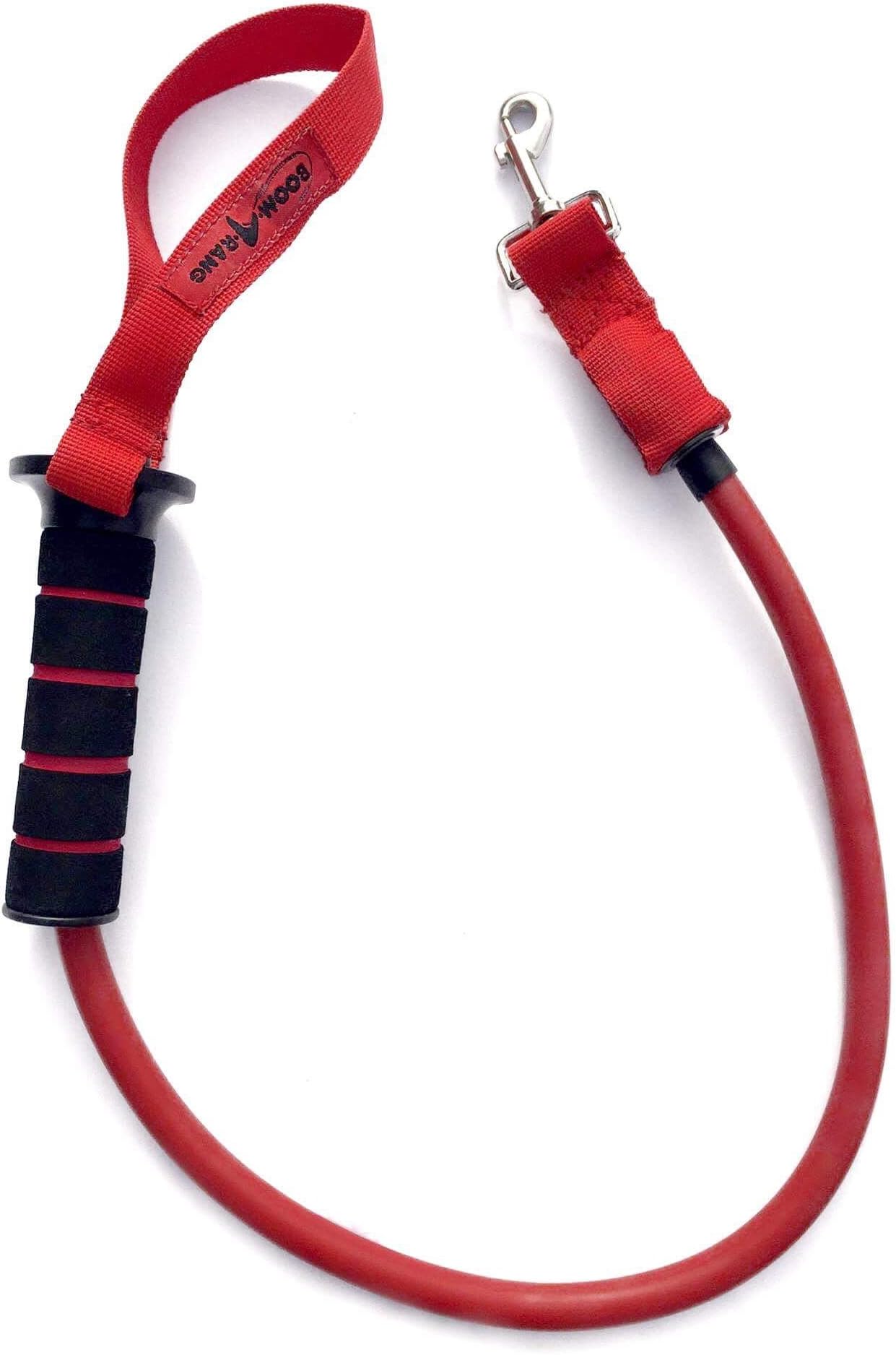 Boomarang Dog Leash ‘Training Leash’ Shock Absorber removes 50% Pull Guaranteed Dogs UP to 25LBS (RED)