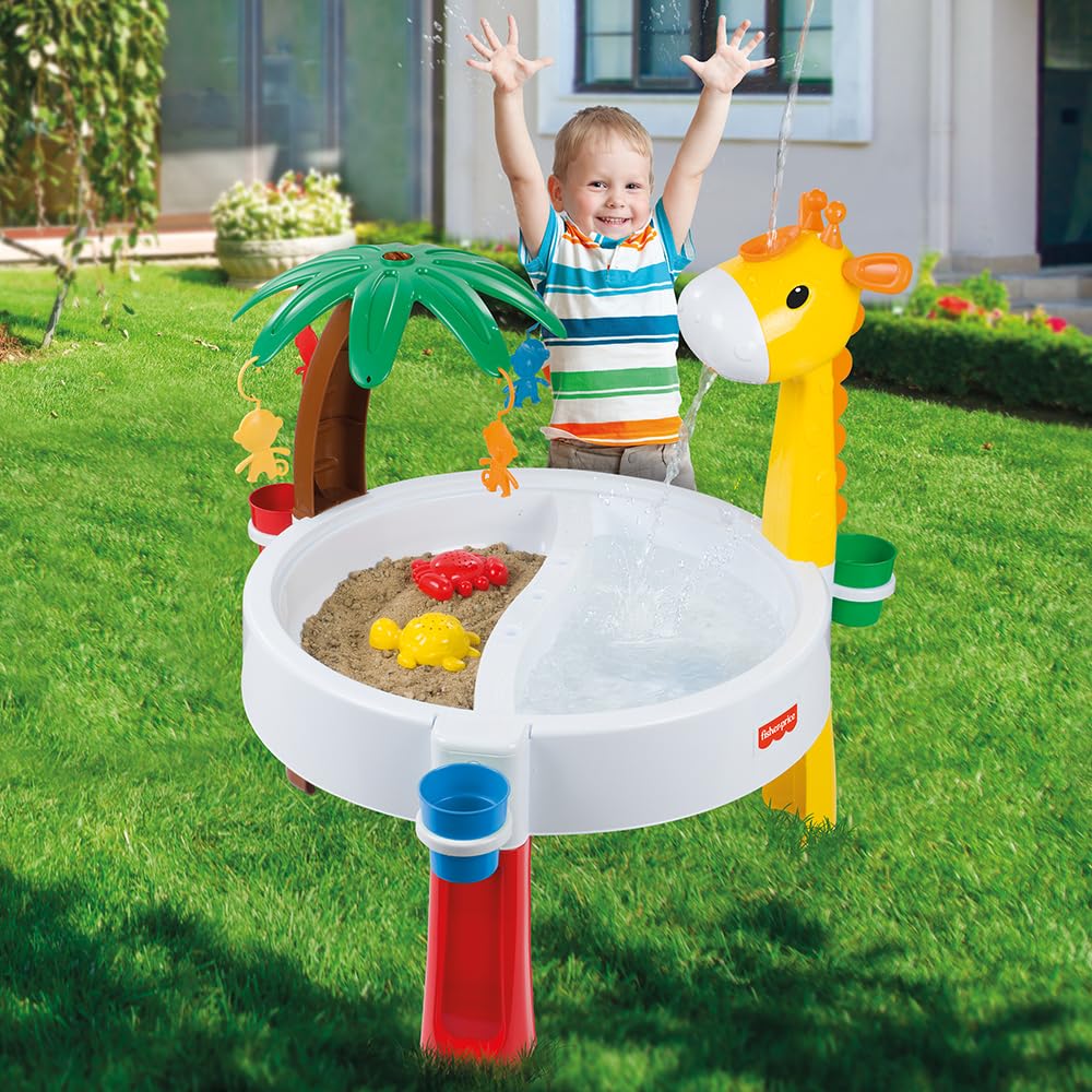 Gefüllter Fisher Price Spielzeug Wasser und Sand Aktivitätstisch