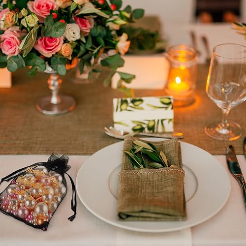 Miniatura 6 de Riakrum 100 bolsas de agradecimiento transparentes de organza con cordón, regalo de fiesta de boda con cordón de agradecimiento por celebrar con