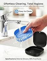 Vista 5 de Retainer Case with Vent Holes, Aligner Case for Invisalign, Portable Aligner Kit, Removable Silicone Liner, Orthodontic Storage Box Secure Magnetic