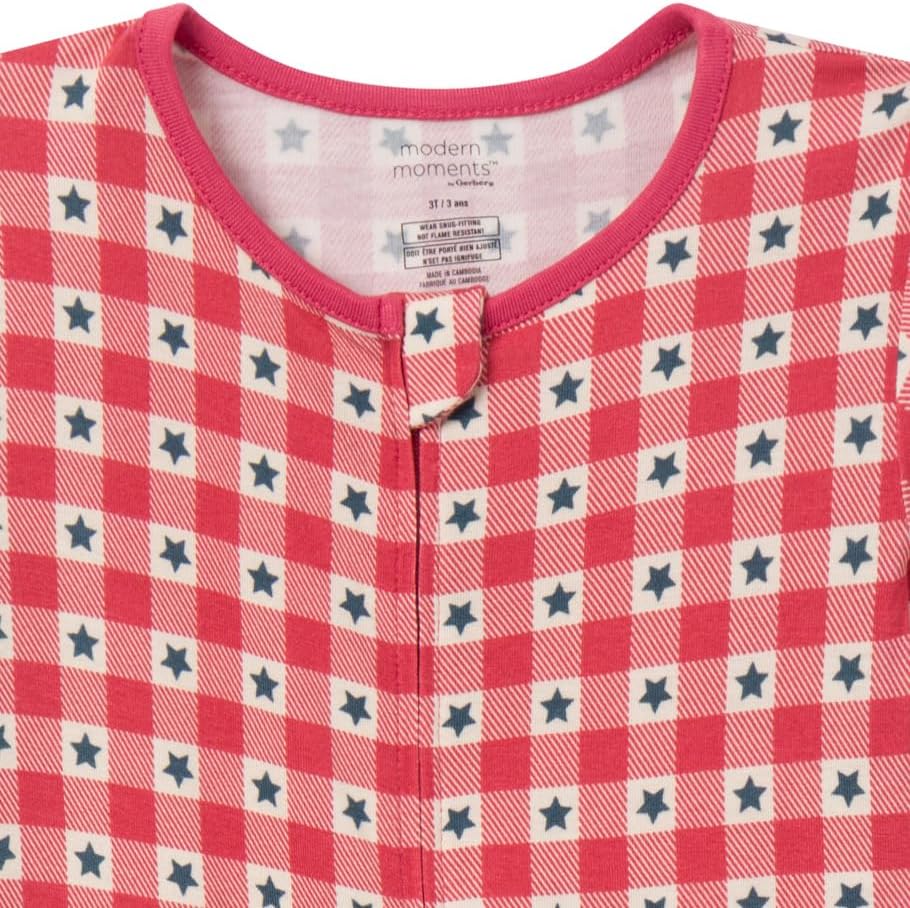 Modern Moments by Gerber unisex-baby Viscose Holiday 2-pack Tight Fitting Footless Pajamas - Image 4