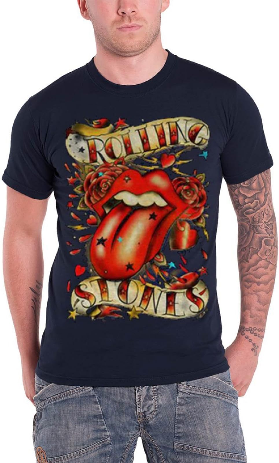 Men's Tongue and Stars Short Sleeve T-Shirt