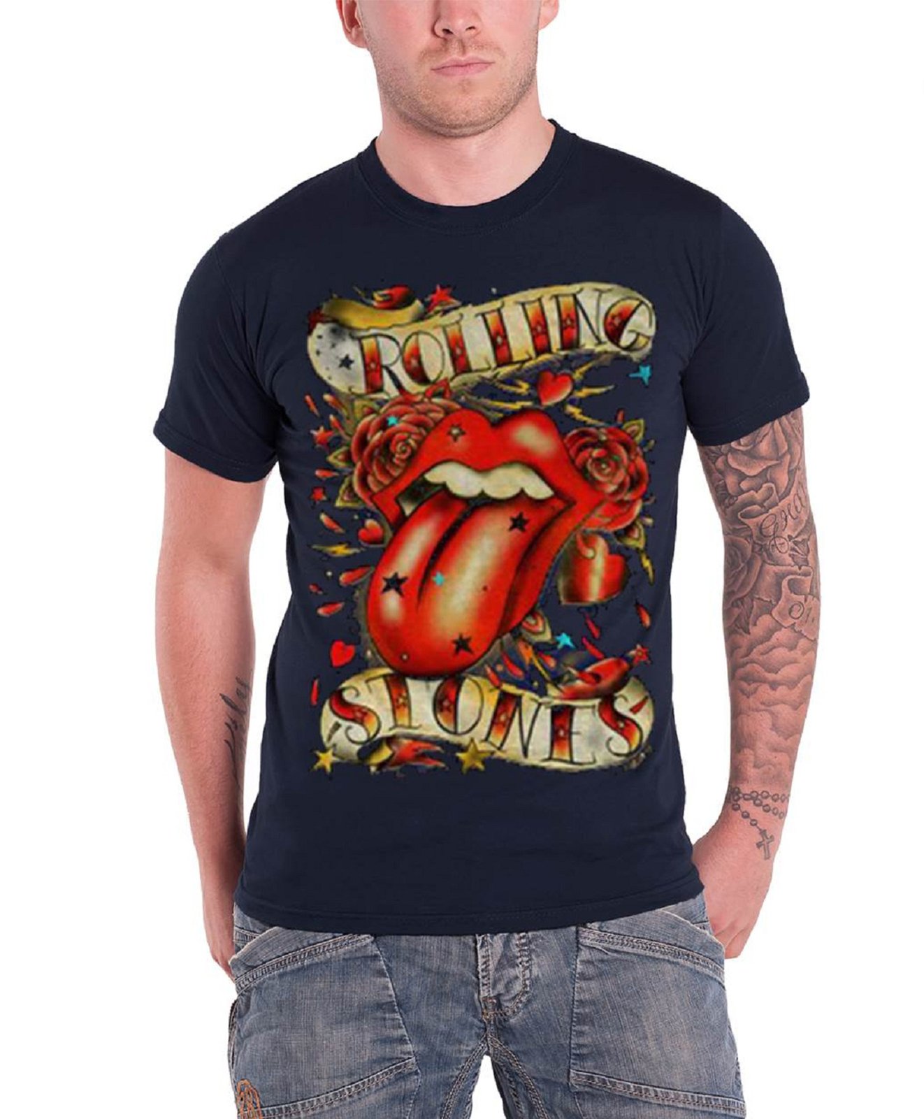 Men's Tongue and Stars Short Sleeve T-Shirt