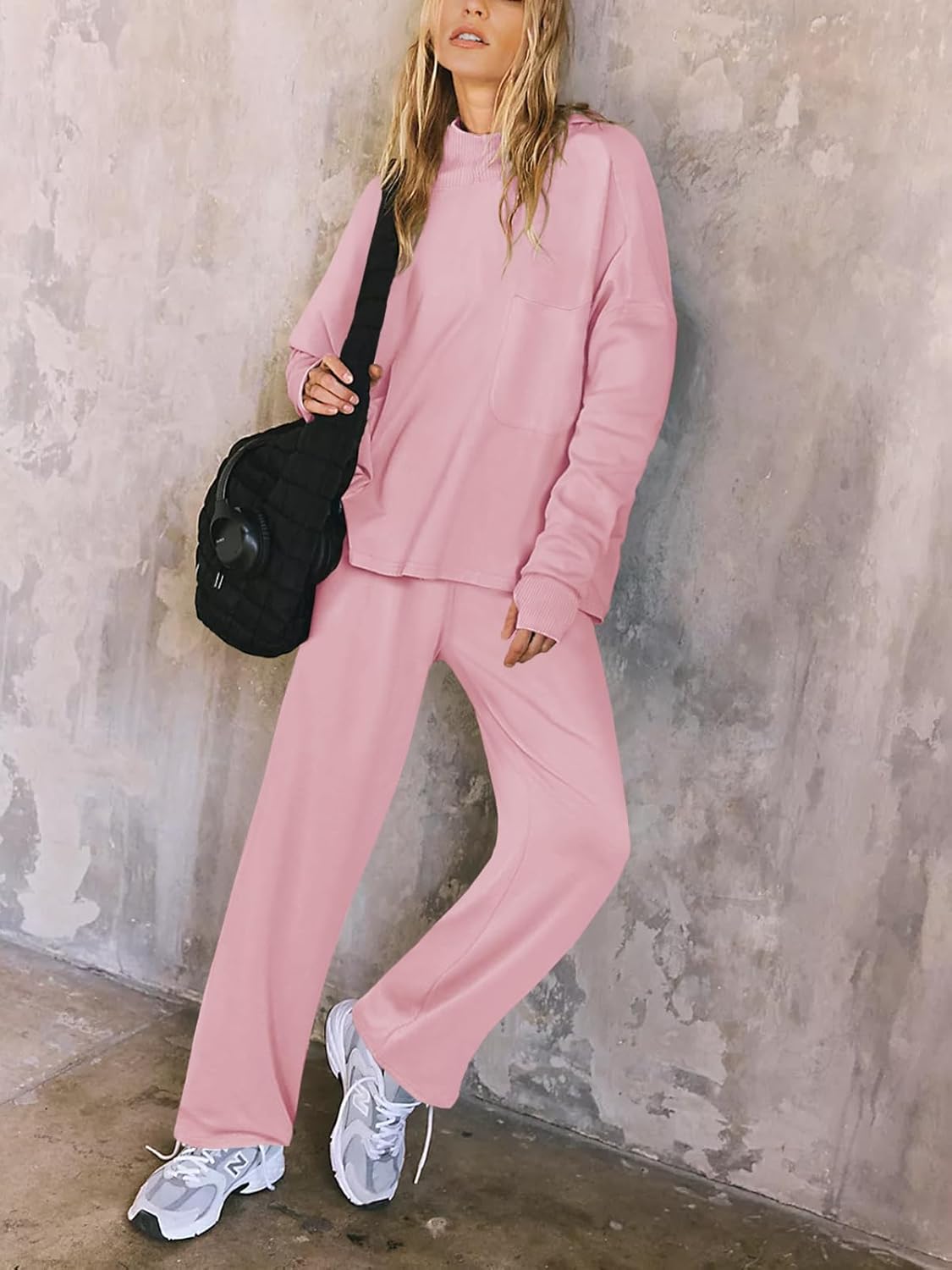 Women's 2 Piece Outfits Sweatsuit Oversized Hoodie Top and Sweatpants Matching Lounge Set 2025 - Image 2