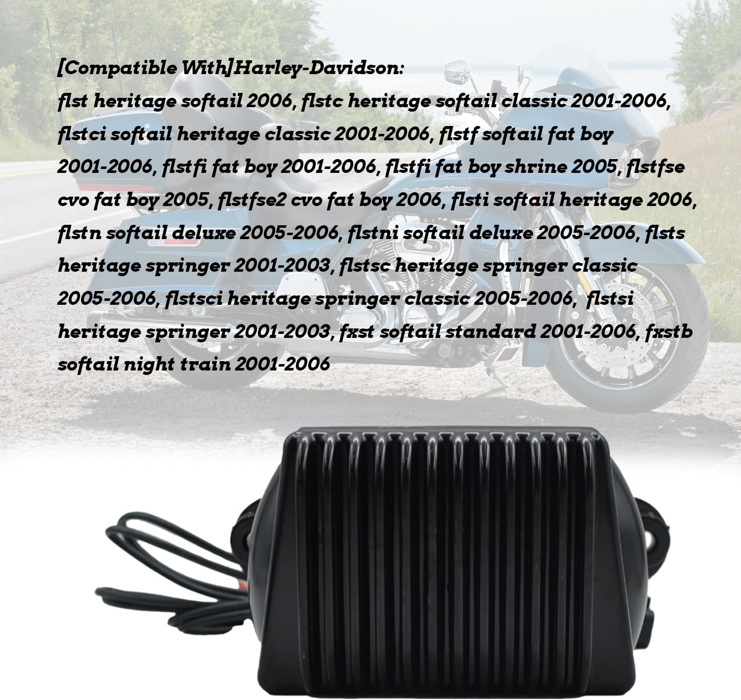 Voltage Regulator Rectifier Compatible with Harley Davidson Road Glide Road King Electra Glide Ultra Classic 1997-2001 74505-97 7450597