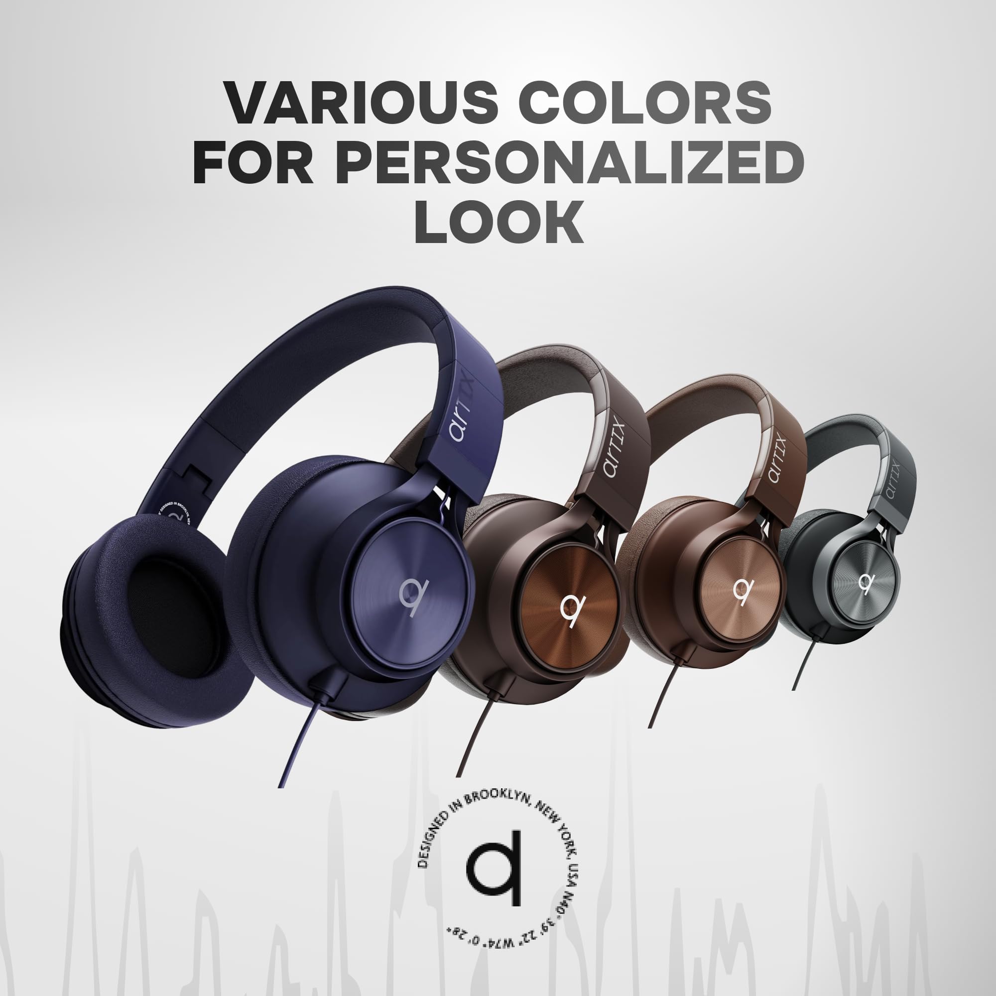 ARTIX CL750 Casque supra-auriculaire filaire avec micro et contrôle du volume, audio avec suppression du bruit 100 % filaire par ordinateur, branchement pour ordinateur portable, casque de studio