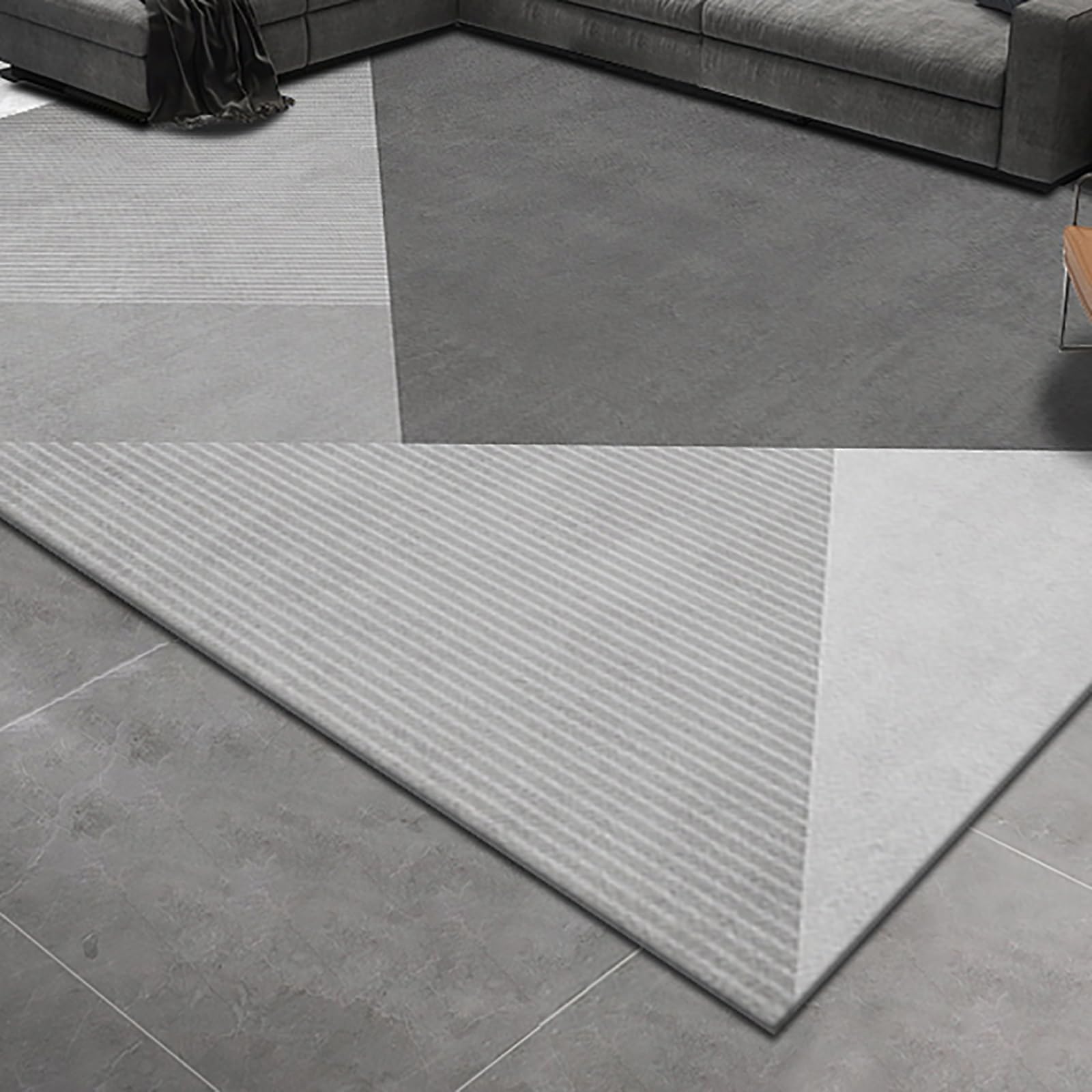 Tapis moderne sans taches grand tapis lavable géométrique pour adolescents