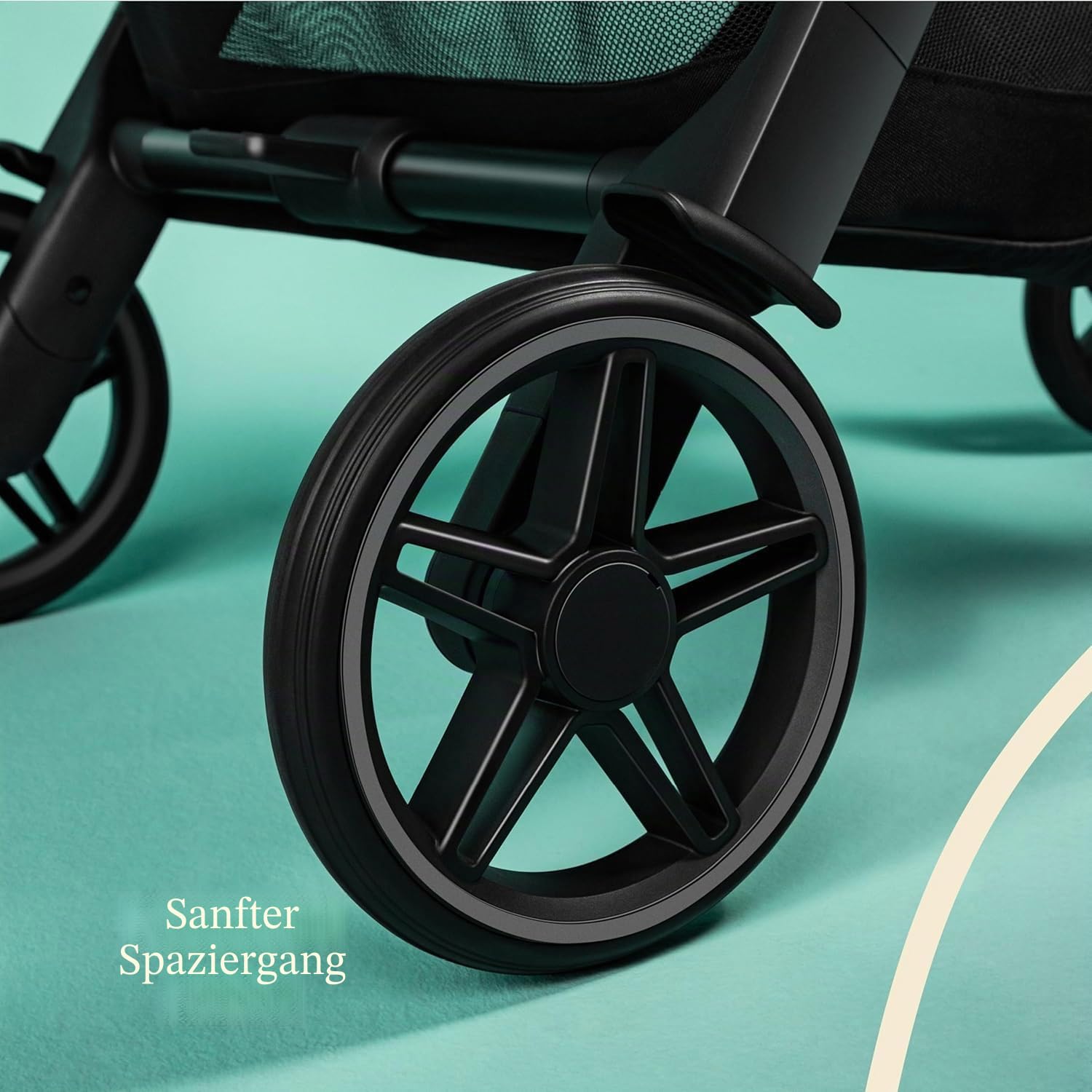 Joolz Hub2 Kompakter Kinderwagen Leichter City-Buggy ab Geburt bis 22kg Einhand-Faltmechanismus Wendbarer Sitz flache Liegeposition Sandy taupe