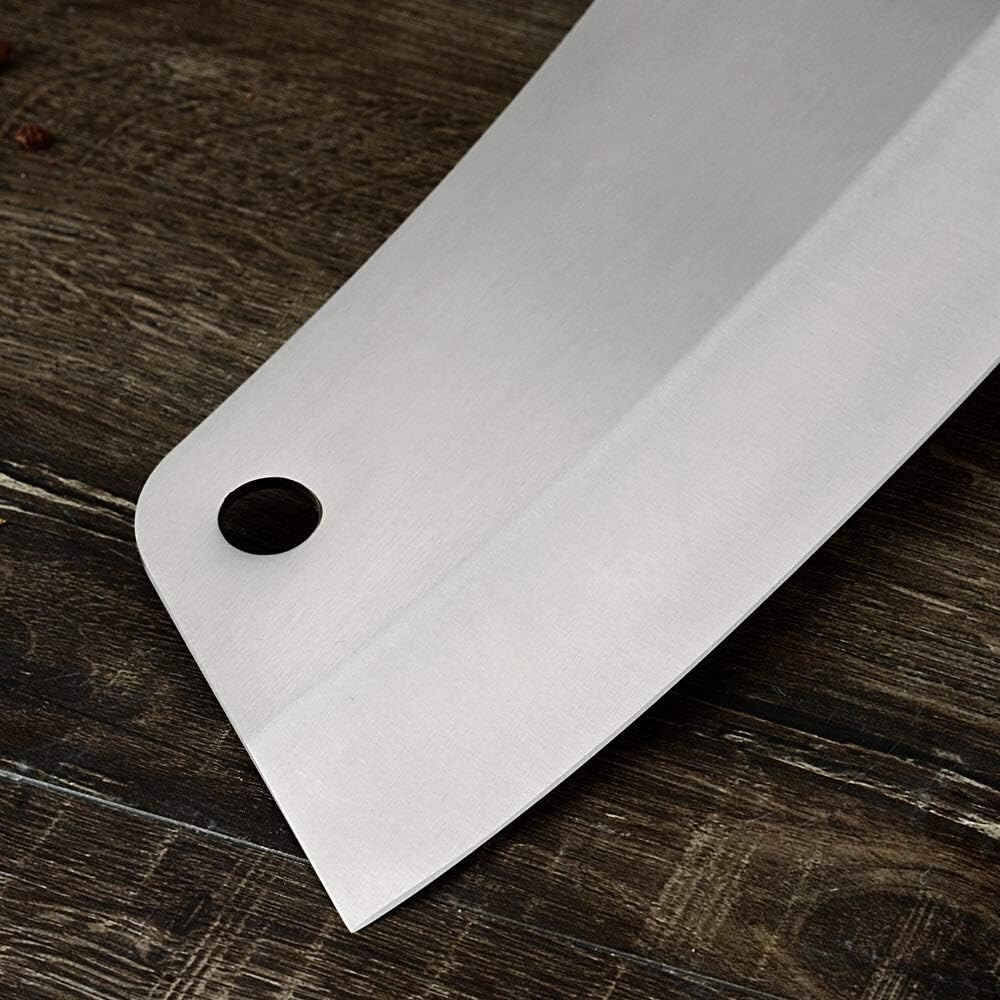 Meat Cleaver, 7.5 inch Gyuto Kitchen Knife Serbian Chef Full Tang Knife Slicer Santoku Cleaver Cutter Hunting Slicing Filleting Steak Knife