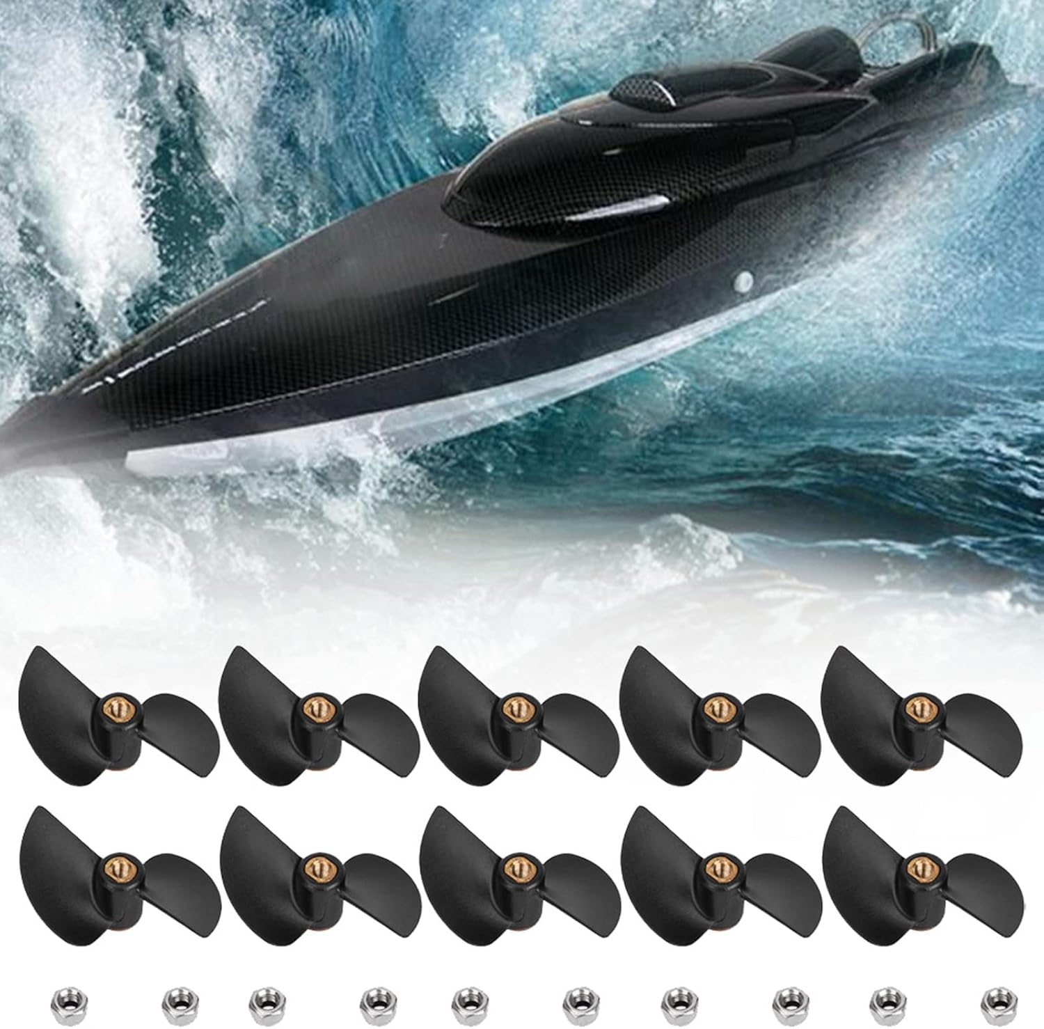 Brushless Remote Control Boat Tail Propeller Replacement Kit for FT009 RC Racing Boat