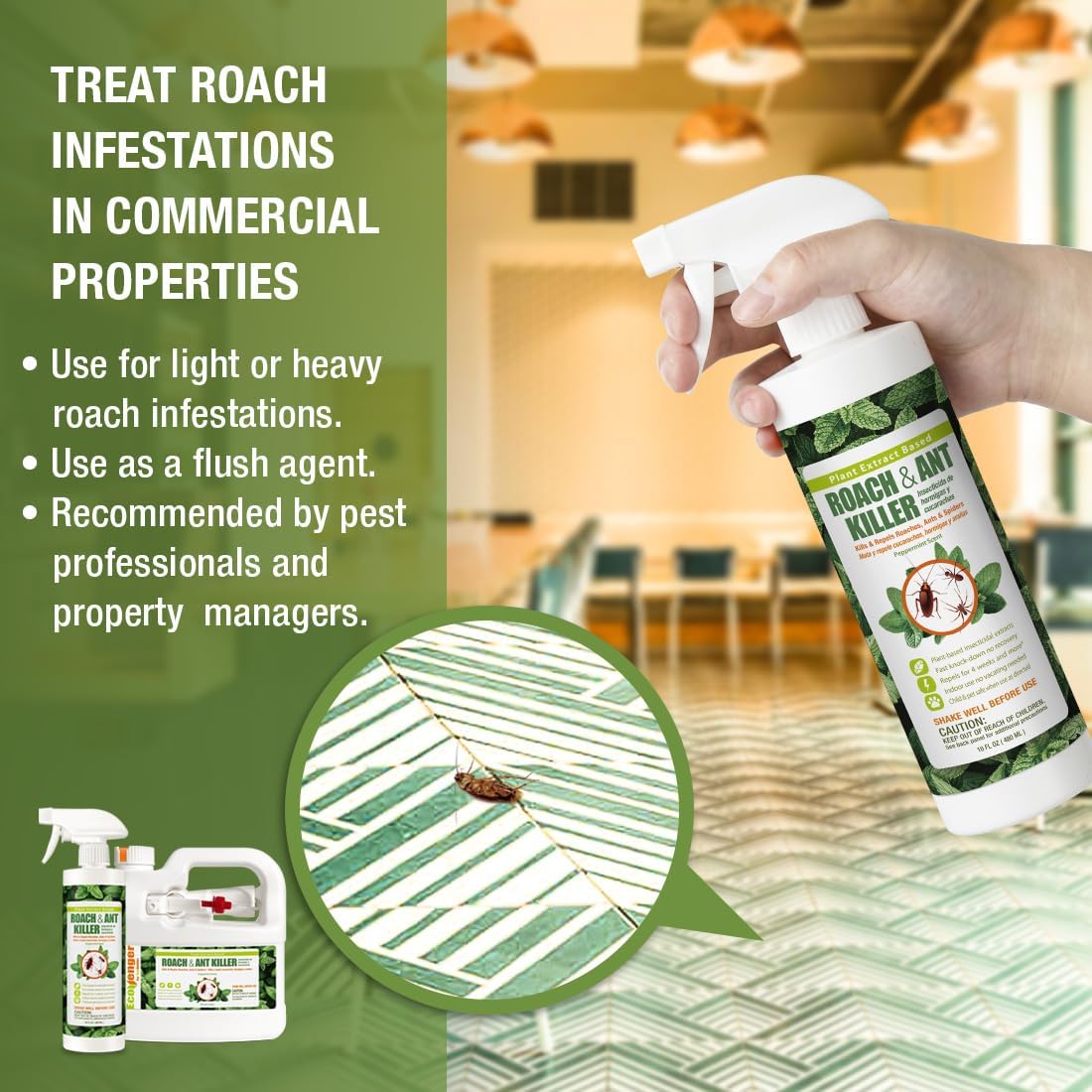 EcoVenger Indoor & Outdoor Insect Control Bundle – DEssential Dust + Ant & Roach Spray, Fast Kill & 4-Week Repellency, Natural & Pet Safe