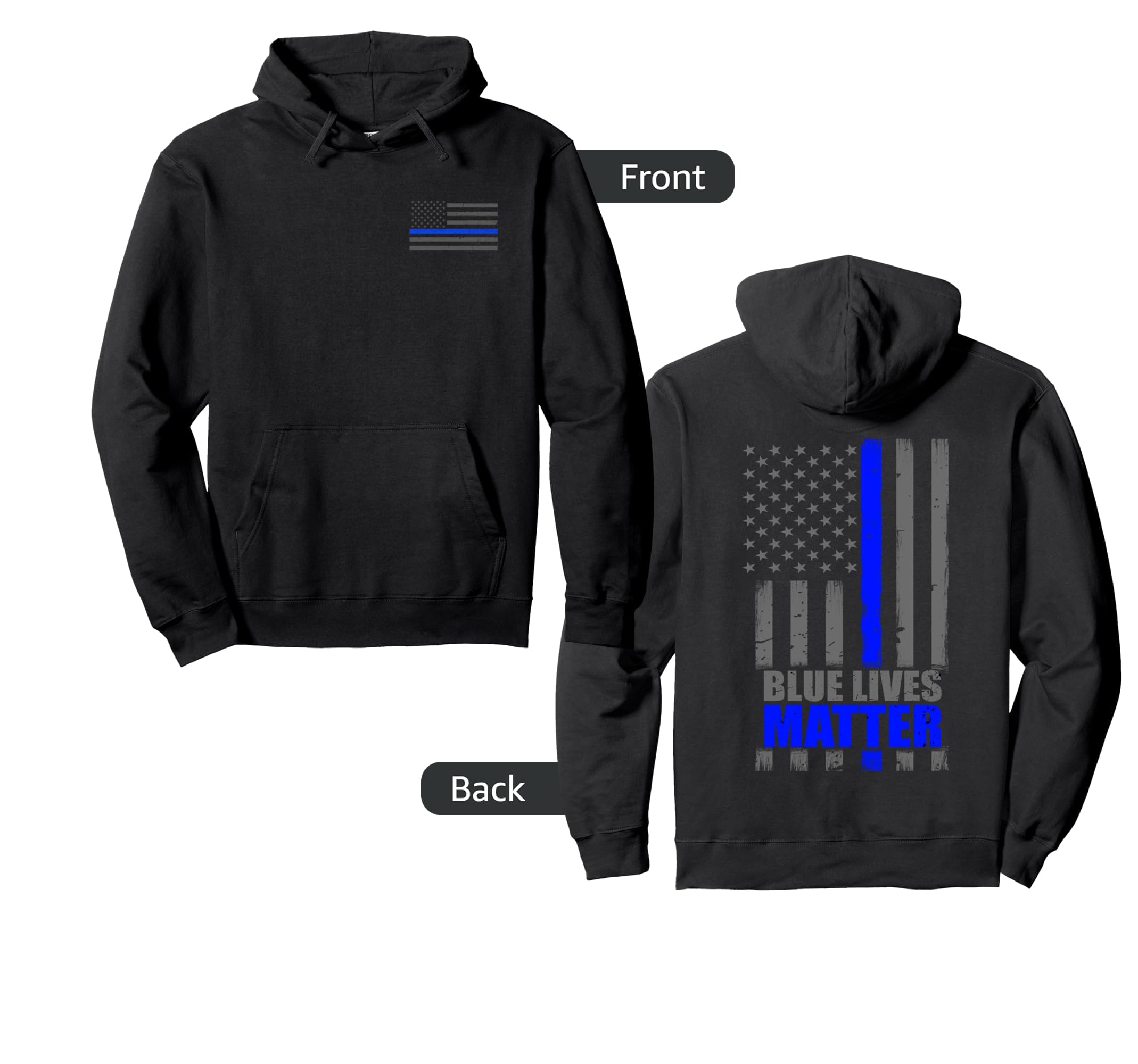 Blue Lives Matter Hoodie - Thin Blue Line American Flag : Clothing, Shoes \u0026  Jewelry - Amazon.com