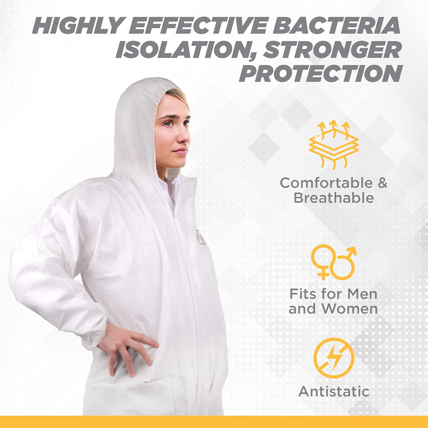 Gеt Dіѕсоunt оƒƒеr 2 Pack 2X-Large Disposable Coveralls with Hood Protective Suit, Microporous, White Elastic Wrist