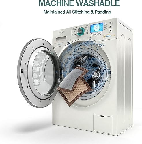 Miniatura 5 de PAGGED Almohadilla gris XL para jaula para perros de 42 x 28 pulgadas, espuma viscoelástica, cama para perrera grande, de franela suave, lavable,