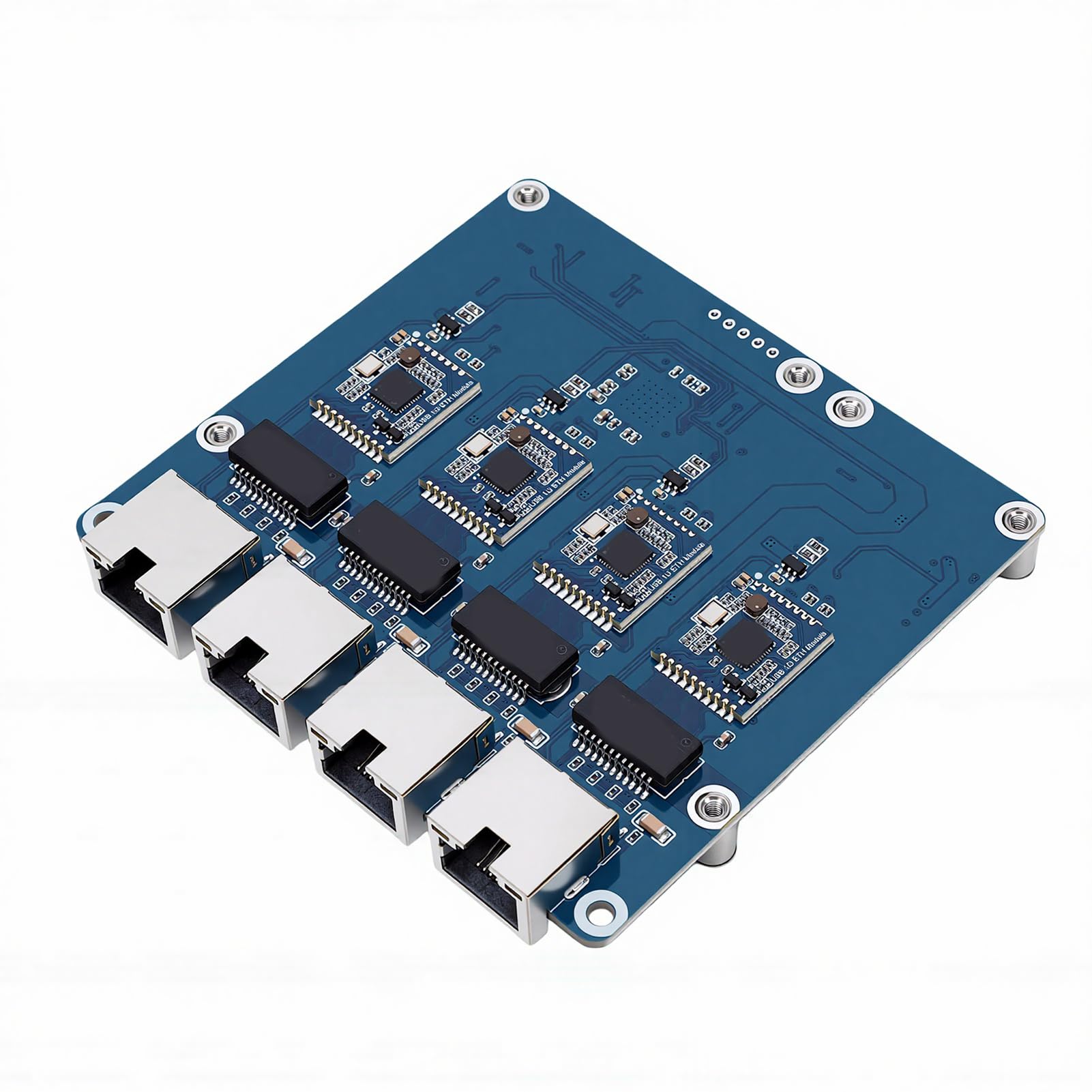 Fabater Karta PCIe do 4-kanałowej Gigabit ETH z funkcją Plug and Play dla Wydajnego Urządzenia Sieciowego RasPi 5 o Wysokiej Kompatybilności