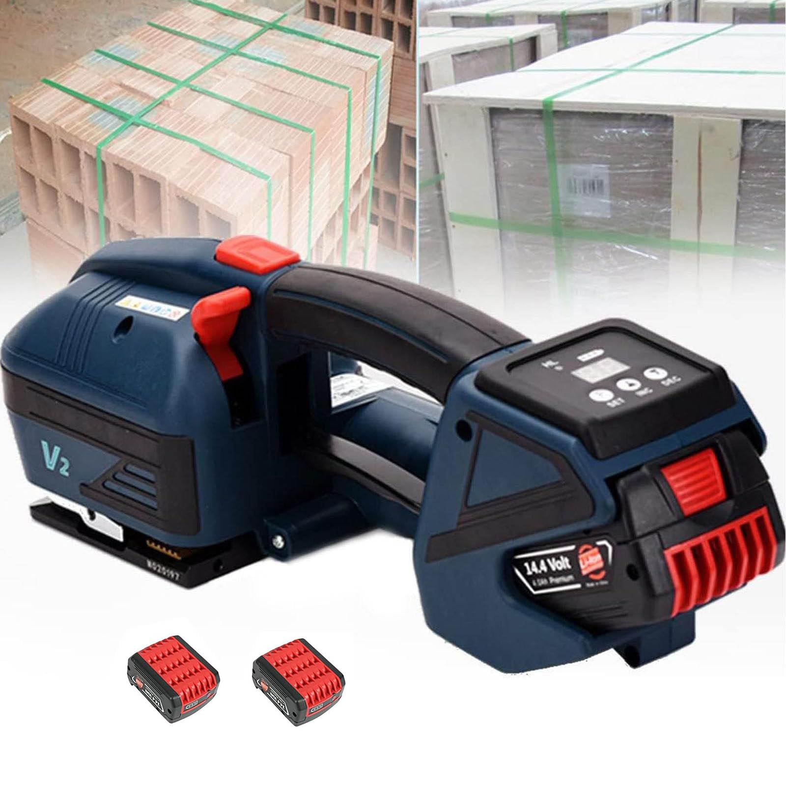 Eiwitany Electric Strapping Machine - Powerful Banding Tool, Ideal for Packaging Large Products with PP and PET Tapes, Express Companies,