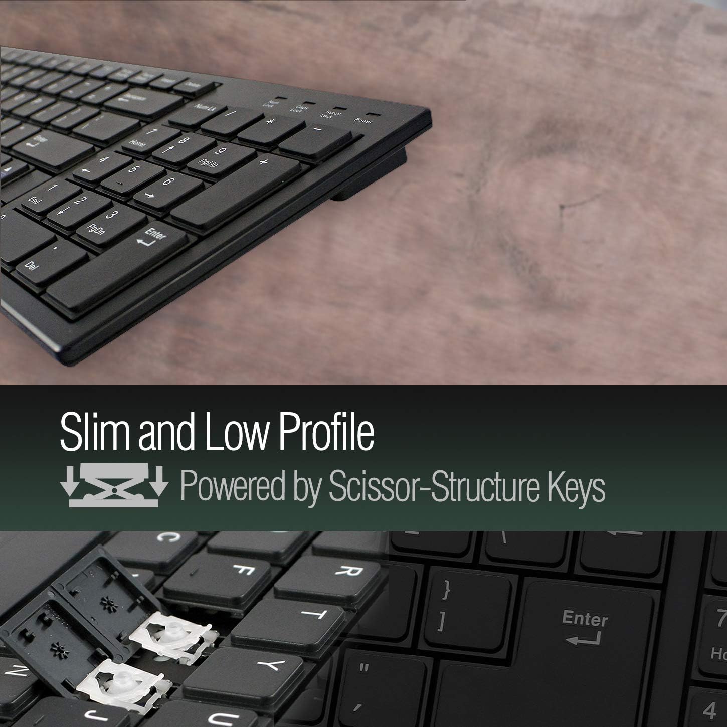 I-Rocks Black USB Wired Slim Keyboard (KR-6421-BK)