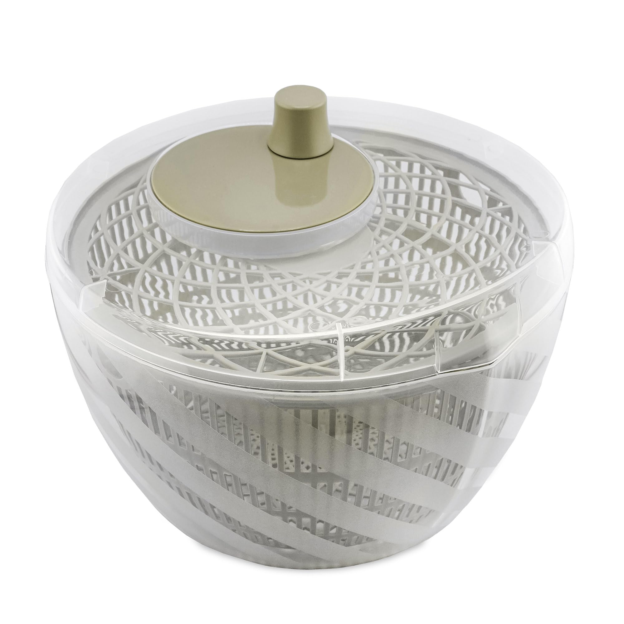 BranQ Home essential GreenSpin, ręczna wirówka do sałaty, warzyw, owoców lub ziół, pojemność kosza 6 l, wykonana z tworzywa sztucznego wolnego od BPA, wymiary: 26 x 26,5 x 17,5 cm