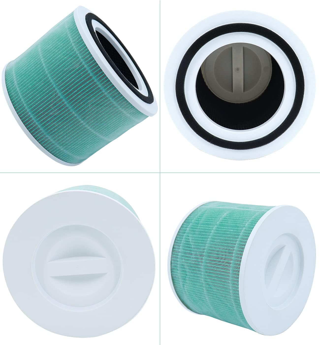Lot de 2 Filtres de Rechange LEVOIT Core 300 pour Purificateur d'Air, Système de Filtration à Charbon Actif 3 en 1, Filtre Absorbant les Toxines, Core 300-RF-TX