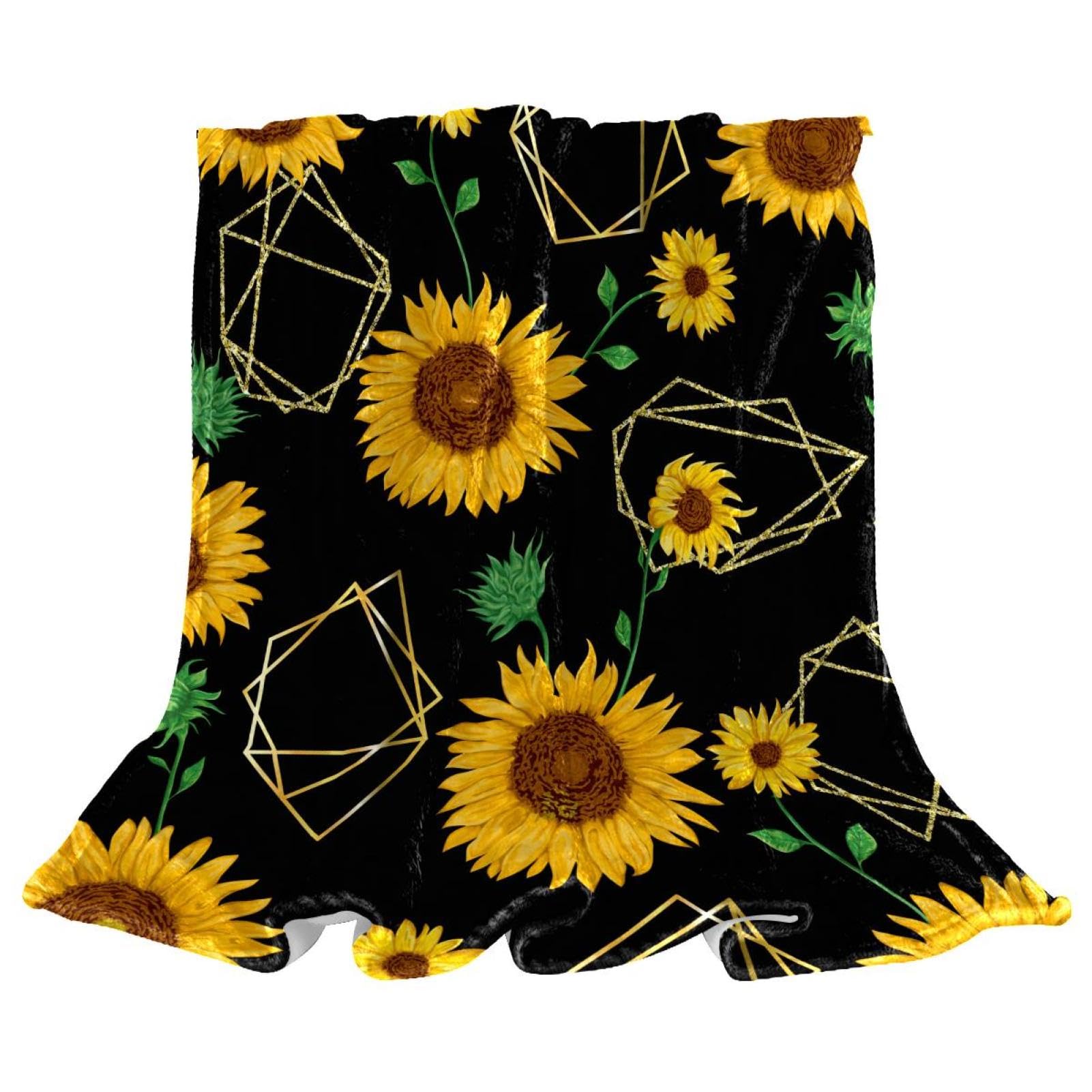 Couverture polaire tournesol jaune couverture microfibre chaude