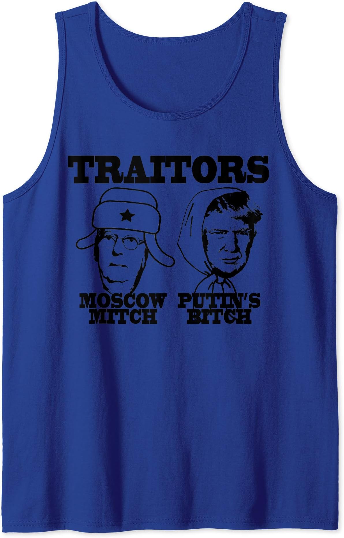 TRAITORS: MOSCOW MITCH PUTIN'S BITCH Russian Trump Meme Tank Top