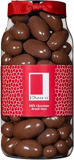 Rita Farhi Milk Chocolate Covered Brazil Nuts in a Gift Jar | Vegetarian and Chocolate Gift - Chocolate Coated Nuts - 740 g