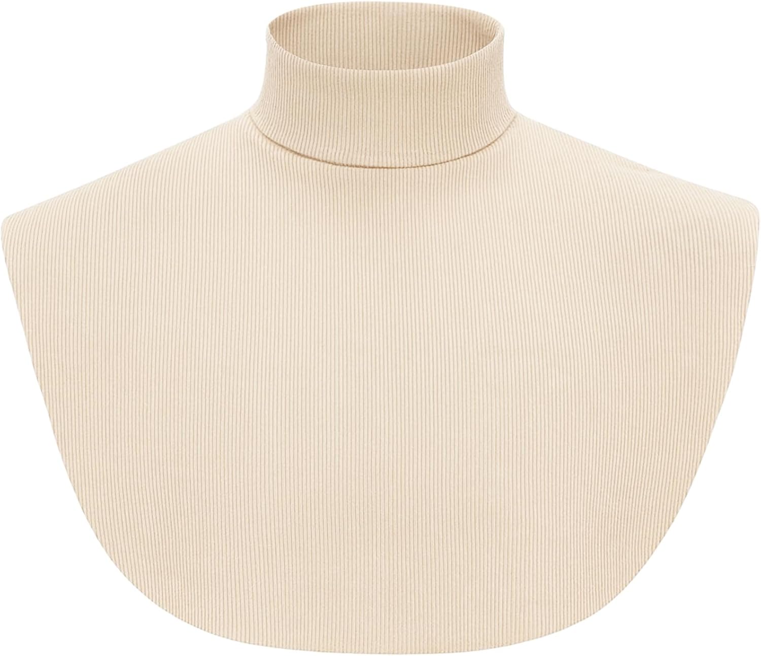 Knitting Dickey Extra Large Fake Collar Detachable Dickey Collar Half Mock Turtleneck for Men Women