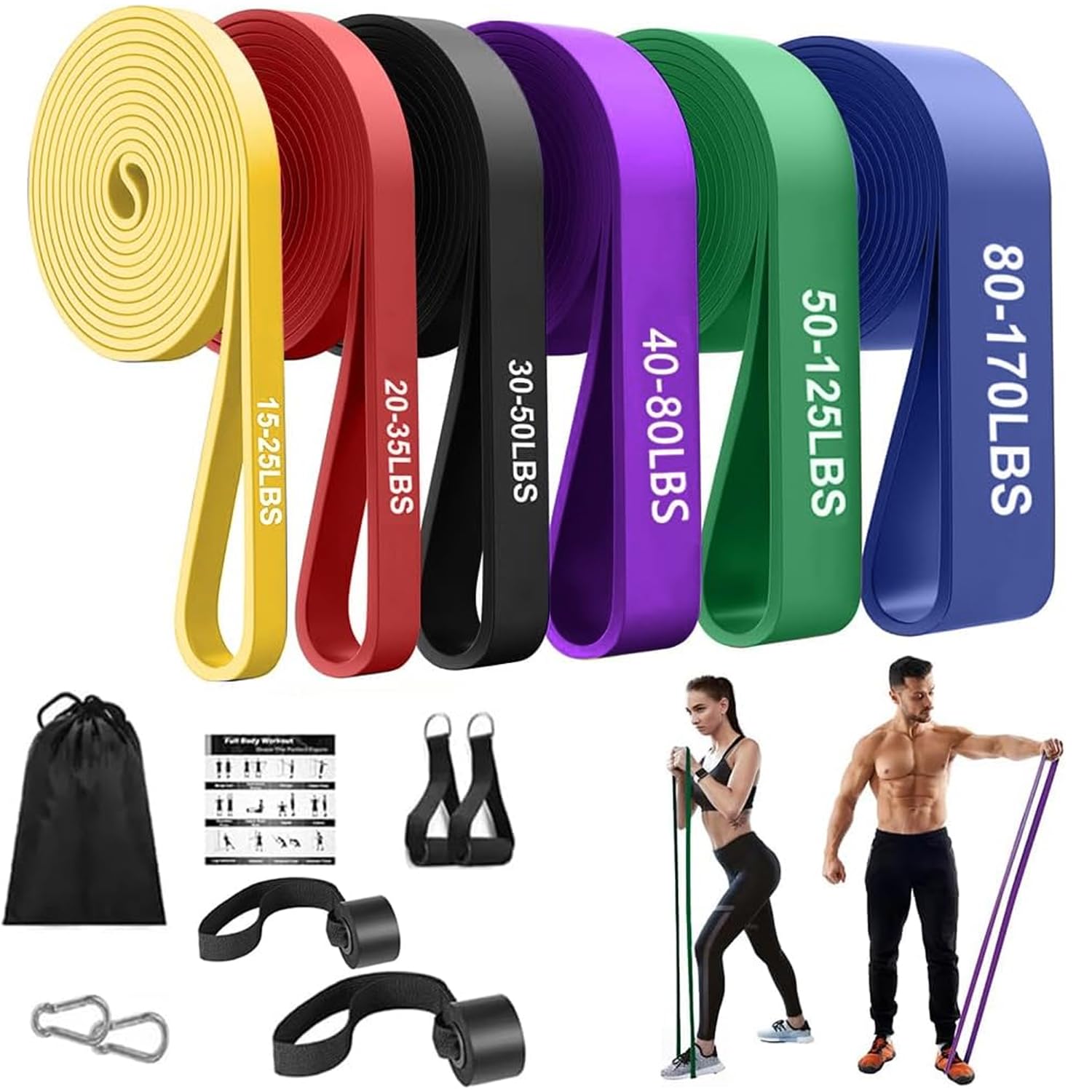 NEWKIBOU Bandas De Resistencia para Ejercicio 6 PCS