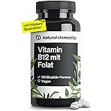 Vitamin B12 &ndash; 180 vegane Tabletten f&uuml;r 6 Monate &ndash; 500&micro;g Vit B12 und 200&micro;g Fols&auml;ure pro Tagesdosis &ndash; in Deutschland produziert & laborgepr&uuml;ft