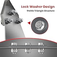 Vista 17 de 2 Pcs SDS Plus Floor Scraper Replacement Blades, TOOVEM 4 Inch Wide Tile Thinset & Adhesives Removal Blades with Bolts, Nuts, and Washers for 4" x
