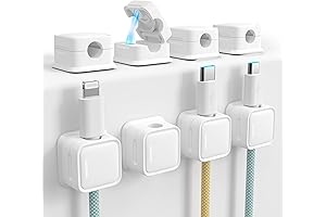 8-Pack Cord Organizer Holder: Discreet Magnetic Cable Management for a Tidy Workspace