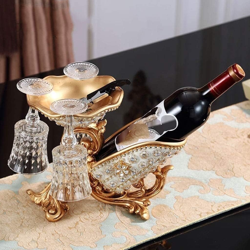 Wine Rack Wine Rack European Living Room Wine Cabinet Decoration High Foot Wine Glass Holder Wine Bottle Rack Table Top Wine Holder Stand