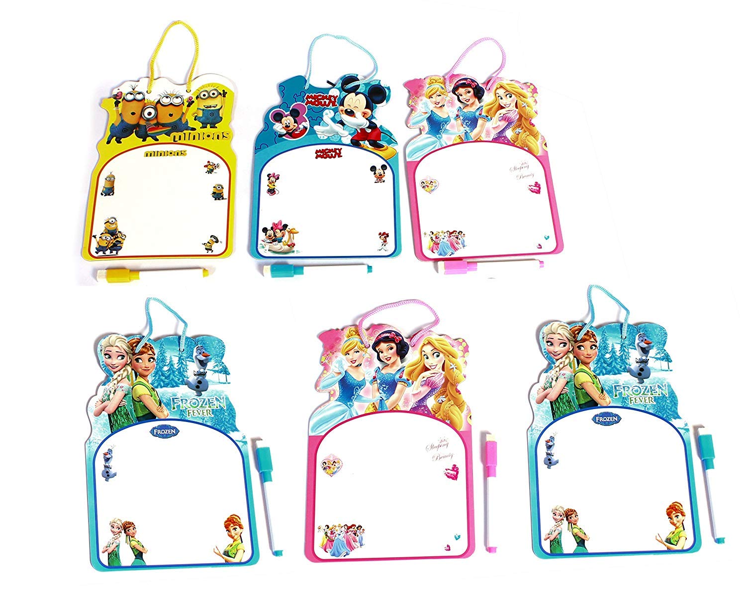 Jiada Educational Writing and Drawing Board - Pack of 6 for Birthday Return Gifts for Kids