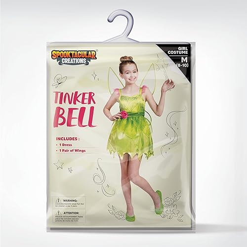 Miniatura 5 de Spooktacular Creations Disfraz de hadas para niñas, vestido de disfraz de hada verde, vestido de tutú de hadas para niños, fiesta de Halloween