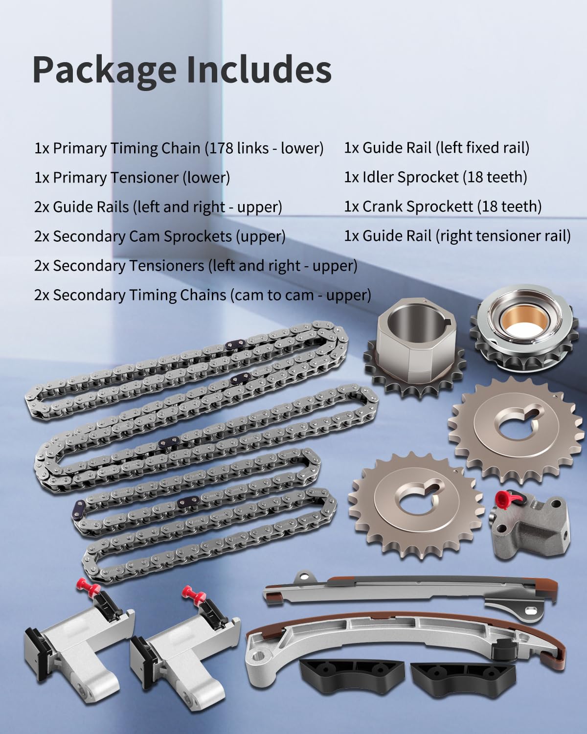 Amazon.com: ECCPP TS11820 Timing Chain Kit Idler Sprocket Crank