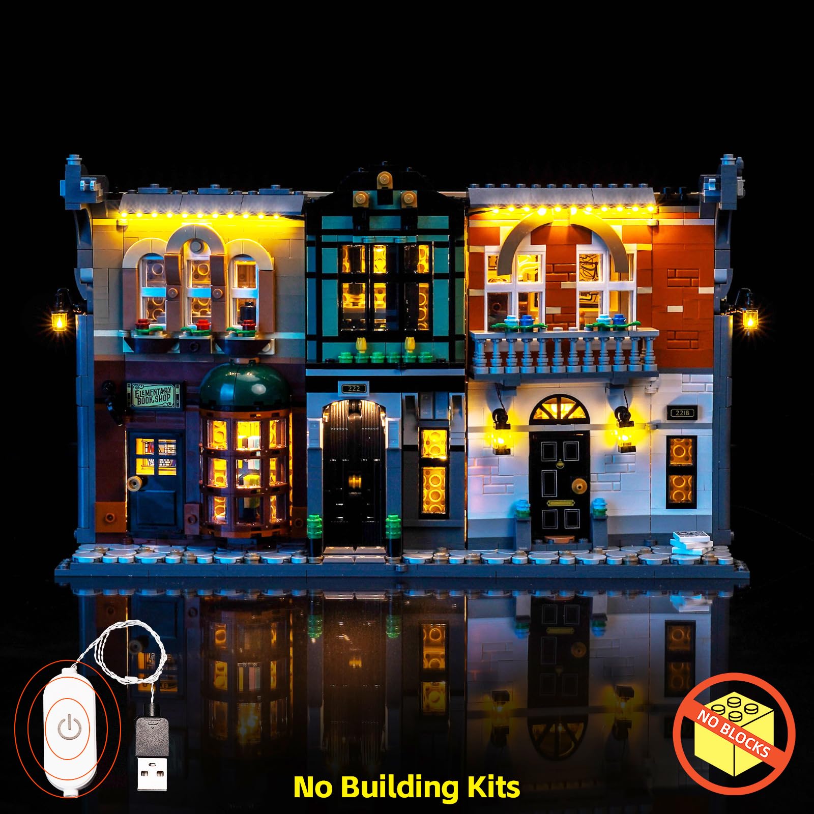 Touch Dimmer Switch Light Kit Compatible with Lego 10351 Sherlock Holmes: Book Nook (No Model) - Image 2