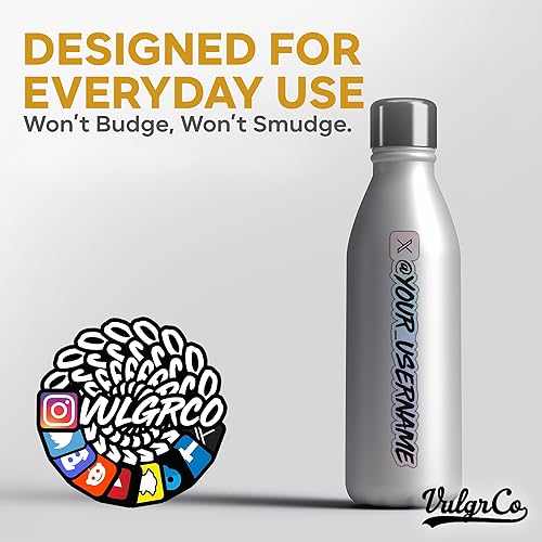 Miniatura 4 de VulgrCo Calcomanías personalizadas para redes sociales, asas y logotipos personalizados, calcomanía personalizada para automóvil para redes