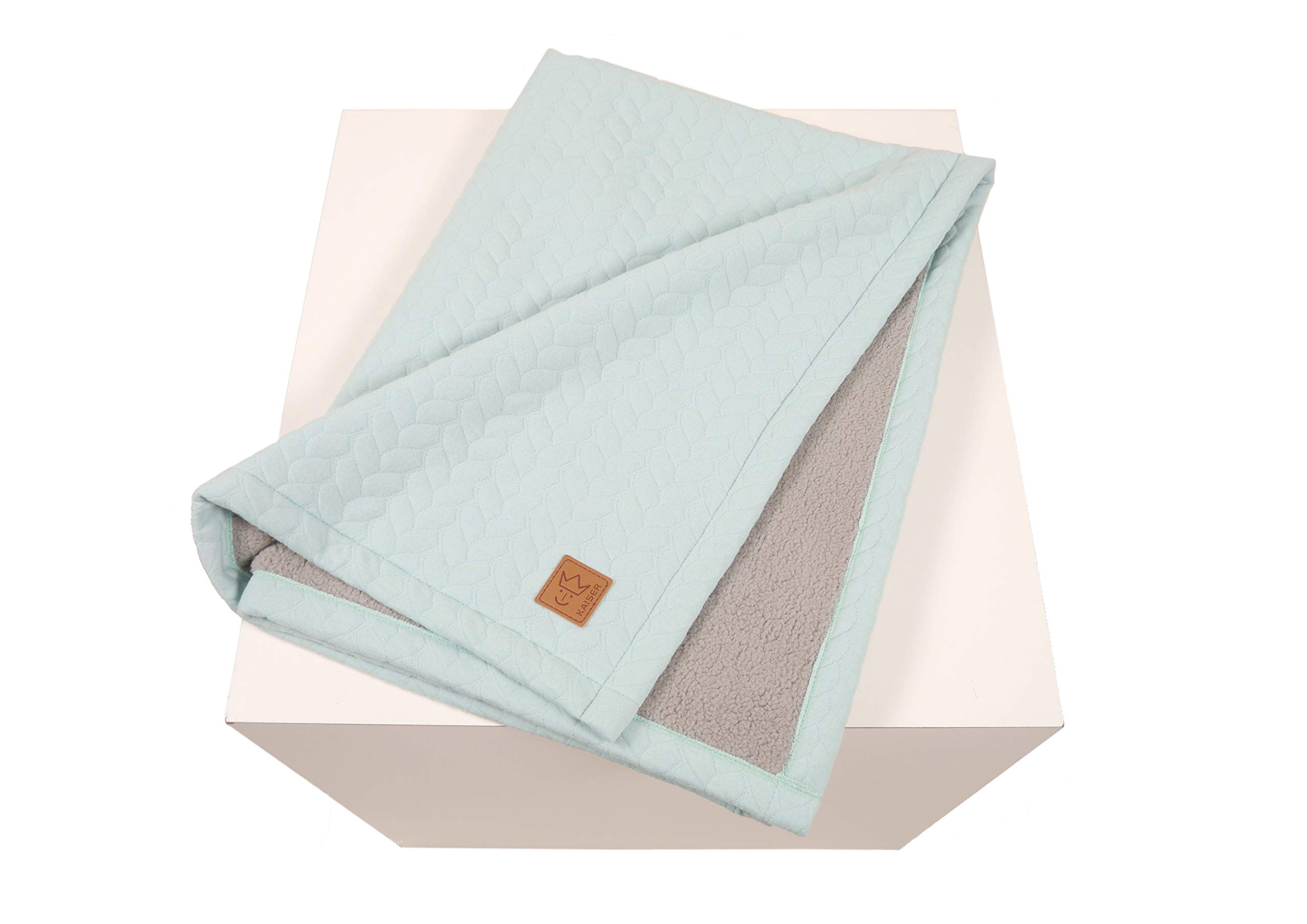 Couverture polaire Kaiser Quilly plaid bébé doux couleur mint vert mini - 3