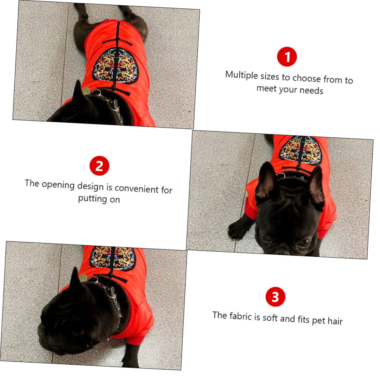 Mipcase 3stücke Winter Pet Suit Coat Für Hunde Warmer Und Stilvoller Hundemantel Für Kleine Wie Französische Bulldogge Mops Und Für Und Besondere Anlässe