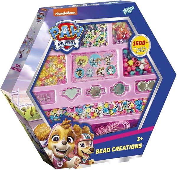 PAW Patrol ABC - Kit créatif - Plus de 1500 perles colorées pour créer des bijoux - Jouet éducatif pour enfants à partir de 3 ans