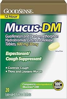 GoodSense Mucus Relief DM, Guaifenesin 600 mg and Dextromethorphan Hydrobromide 30 mg Extended-Release Tablets