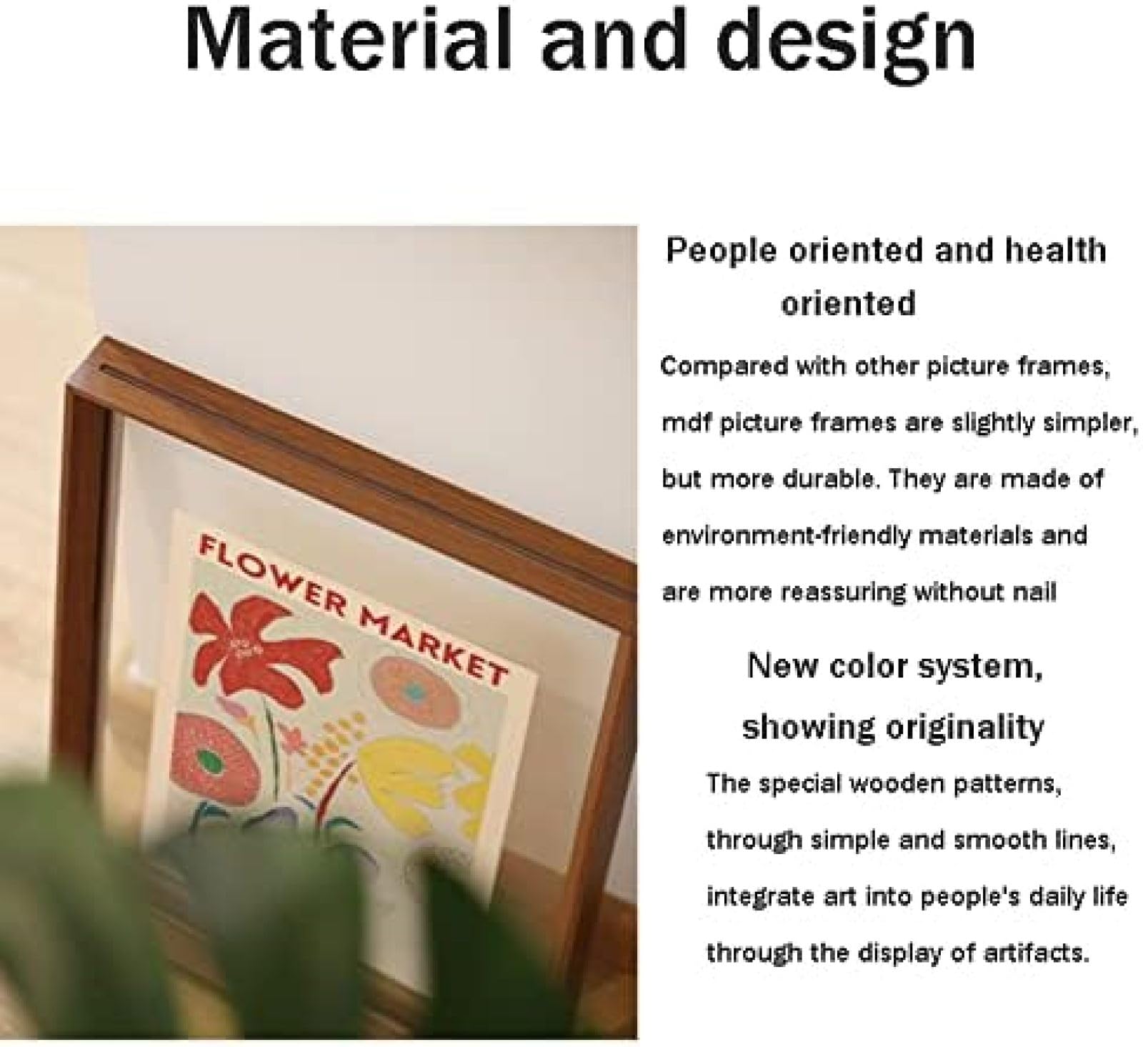 Cadre Photo Moderne Naturel En Bois MDF,Cadre Transparent Recto - Verso,pour Décoration Murale Et Table,Cadre Photos Flottant Transparent Pour Affiches Certificats Spécimen,Cadre A4 / A3 / A2