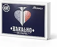 Baralho Acabamento Plastificado Kit 2 Unidades 54 Cartas Cada